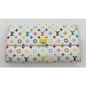 Louis Vuitton Bron Fold White Multicolor Wallet Long